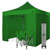 RAY BOT Gazebo pieghevole 3x3 verde Exa 45mm alluminio con laterali. PVC 350g