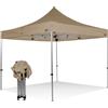 RAY BOT Gazebo pieghevole 3x3 beige Exa 45mm alluminio senza laterali PVC 350g