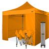 RAY BOT Gazebo pieghevole 3x3 arancione Exa 45mm alluminio con laterali. PVC 350g