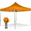 RAY BOT Gazebo pieghevole 3x3 arancione Exa 45mm alluminio senza laterali PVC 350g