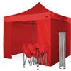 RAY BOT Gazebo pieghevole 3x3 rosso Exa 45mm TOP alluminio con laterali. PVC 350g