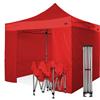 RAY BOT Gazebo pieghevole 3x3 rosso Exa 45mm alluminio con laterali. PVC 350g