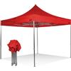 RAY BOT Gazebo pieghevole 3x3 rosso Exa 45mm TOP alluminio senza laterali PVC 350g