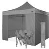 RAY BOT Gazebo pieghevole 3x3 grigio Exa 45mm TOP alluminio con laterali. PVC 350g