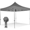 RAY BOT Gazebo pieghevole 3x3 grigio Exa 45mm alluminio senza laterali PVC 350g