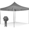 RAY BOT Gazebo pieghevole 3x3 grigio Exa 45mm TOP alluminio senza laterali PVC 350g