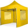 RAY BOT Gazebo pieghevole 3x3 giallo Exa 45mm alluminio con finestre PVC 350g