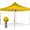 RAY BOT Gazebo pieghevole 3x3 giallo Exa 45mm alluminio senza laterali PVC 350g