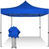 RAY BOT Gazebo pieghevole 3x3 blu gambo 40x40 senza laterali. PVC 350g