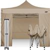 RAY BOT Gazebo pieghevole 3x3 beige gambo 40x40 con laterali. PVC 350g