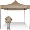 RAY BOT Gazebo pieghevole 3x3 beige professionale senza laterali PVC 350g