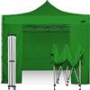 RAY BOT Gazebo pieghevole 3x3 verde professionale con laterali. PVC 350g