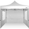 RAY BOT Gazebo pieghevole 3x3 bianco professionale con finestre. PVC 350g