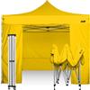 RAY BOT Gazebo pieghevole 3x3 giallo gambo 40x40 con laterali. PVC 350g