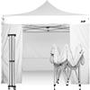 RAY BOT Gazebo pieghevole 3x3 bianco professionale con laterali. PVC 350g