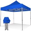 RAY BOT Gazebo pieghevole 3x3 blu Exa 55mm alluminio senza laterali PVC 350g