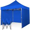 RAY BOT Gazebo pieghevole 3x3 blu Exa 55mm alluminio con laterali. PVC 350g