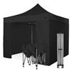RAY BOT Gazebo pieghevole 4x4 nero Exa 45mm alluminio con laterali PVC 350g