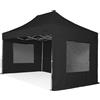 RAY BOT Gazebo pieghevole 4x6 nero Exa 55mm alluminio con finestre PVC 350g