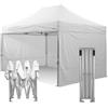 RAY BOT Gazebo pieghevole 4x6 bianco Exa 55mm alluminio con laterali PVC 350g