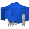 RAY BOT Gazebo pieghevole 3x4,5 blu pExa 45mm TOP alluminio con laterali PVC 350g