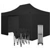 RAY BOT Gazebo pieghevole 3x4,5 nero Exa 45mm alluminio con laterali PVC 350g