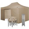 RAY BOT Gazebo pieghevole 3x4,5 beige Exa 45mm TOP alluminio con laterali PVC 350g