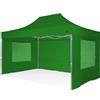 RAY BOT Gazebo pieghevole 3x4,5 verde Exa 45mm alluminio con finestre PVC 350g