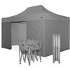 RAY BOT Gazebo pieghevole 3x4,5 grigio Exa 45mm TOP alluminio con laterali. Gazebo rapido e automatico.