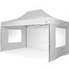 RAY BOT Gazebo pieghevole 3x4,5 bianco Exa 45mm alluminio con finestre PVC 350g