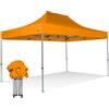 RAY BOT Gazebo pieghevole 3x4,5 arancione Exa 45mm alluminio senza laterali PVC 350g