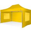 RAY BOT Gazebo pieghevole 3x4,5 giallo Exa 45mm alluminio con finestre PVC 350g