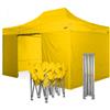 RAY BOT Gazebo pieghevole 3x4,5 giallo Exa 45mm TOP alluminio con laterali PVC 350g