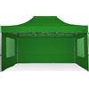RAY BOT Gazebo pieghevole 3x4,5 verde professionale con finestre PVC 350g