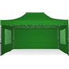 RAY BOT Gazebo pieghevole 3x4,5 verde gambo 40x40 con finestre. PVC 350g