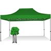 RAY BOT Gazebo pieghevole 3x4,5 verde gambo 40x40 senza laterali. PVC 350g