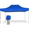 RAY BOT Gazebo pieghevole 3x4,5 blu professionale senza laterali PVC 350g