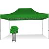 RAY BOT Gazebo pieghevole 3x4,5 verde professionale senza laterali PVC 350g