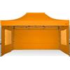 RAY BOT Gazebo pieghevole 3x4,5 arancione gambo 40x40 con finestre. PVC 350g
