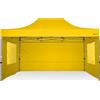 RAY BOT Gazebo pieghevole 3x4,5 giallo gambo 40x40 con finestre. PVC 350g