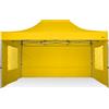 RAY BOT Gazebo pieghevole 3x4,5 giallo professionale con finestre PVC 350g