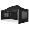 RAY BOT Gazebo pieghevole 3x6 nero Exa 45mm alluminio con finestre PVC 350g