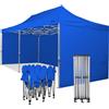 RAY BOT Gazebo pieghevole 3x6 blu Exa 45mm alluminio con laterali PVC 350g