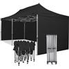 RAY BOT Gazebo pieghevole 3x6 nero Exa 45mm alluminio con laterali PVC 350g