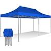 RAY BOT Gazebo pieghevole 3x6 blu Exa 45mm TOP alluminio senza laterali PVC 350g