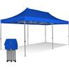 RAY BOT Gazebo pieghevole 3x6 blu Exa 45mm alluminio senza laterali PVC 350g