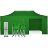 RAY BOT Gazebo pieghevole 3x6 verde Exa 45mm TOP alluminio con laterali PVC 350g