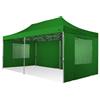 RAY BOT Gazebo pieghevole 3x6 verde Exa 45mm alluminio con finestre PVC 350g