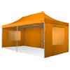 RAY BOT Gazebo pieghevole 3x6 arancione Exa 45mm alluminio TOP con finestre PVC 350g