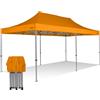 RAY BOT Gazebo pieghevole 3x6 arancione Exa 45mm alluminio senza laterali PVC 350g